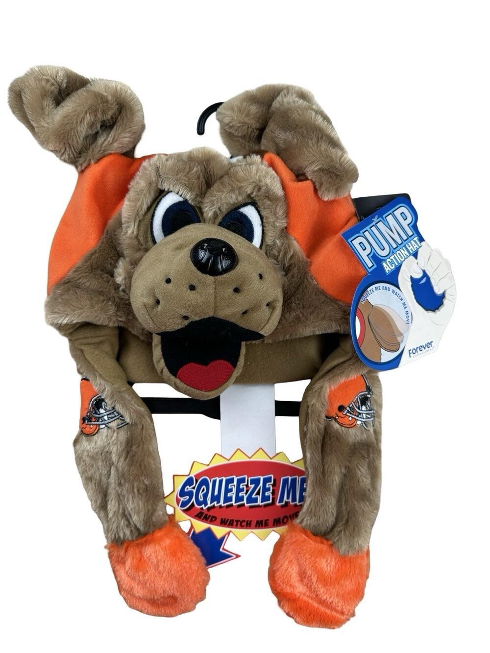 Cleveland Browns Pump Action Hat Plush Dawg Dog Moving Ears Forever Collectibles